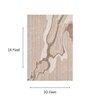 Handmade Natural Wool Area Rug Abstract Marble Beige 10 x 14 Feet Carpet