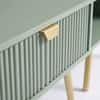 Velin Ridged Coffee Table with Drawer Sage Green