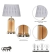 Duffield Amber Glass Table Lamp With  Cotton Shade