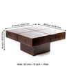 Montreal Sheesham Wood Coffee Table In Walnut Finish