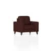 Verona Premium 1 Seater Fabric Sofa in Deep Crimson Velvet Colour