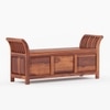 Syan Solid Wood Bench in Teak Finish