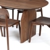 Emiko Solid Wood Dining Table with Six Chairs in Brown Colour