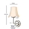 Devansh Steel Cotton Wall Mounted Lamp With Cotton Off White Shade