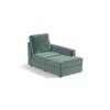 Apollo Compact Sofa (Colour : Dusty Turquoise Velvet, Cushion : Hard, Back Type : High Back, Seating Capacity : Right Aligned 2 Seater + Right Aligned Chaise + Ottoman)