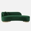 Maddox Velvet 3 Seater Sofa in Green Colour