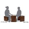 Hamilton Solid Wood Side Table Set of 3 in Teak Finish