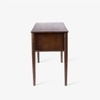 Reyna Ribbed Double Pedestal Solid Wood Desk in Brown Colour