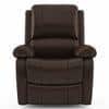 Lebowski Leatherette One Seater Manual Recliner in Espresso Colour
