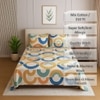 Multicolor Geometric 210 TC Mix Cotton Flat Single Bed Size Bedsheet With 2 Pillow Cover From Threads