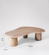 Hima Solid Wood Coffee Table In  Natural Finish