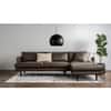 Scandinavian Dextra Three Seater L Shape Sofa Matte Black Finish