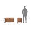 Rhodes Solid Wood Bench In Amber Walnut Finish