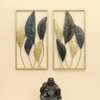 W-Haya Abstract Metal Wall Decor in Multicolor Set of 2