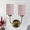 Devansh Metal Electric Wall Light in Gold Colour with Grey Shade Count of 2 Lights