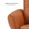 Orchard Three Seater Motorized Leather Recliner in Savana Tan Brown Colour