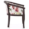 Florence Armchair in Carmine Cassia Colour and Mahogany Finish