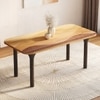 Dune Solid Oak Wood Top 6 Seater Dining Table In Gradient Finish