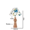 Devansh Multicolor Cotton Table Lamp With Wood Natural Base (10X18 Inches)-38