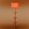 Devansh Shelf Wooden Floor Lamp