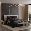 Stoa Paris Satin Comforter, 300TC Comforters for King Size Bed or King White Gold