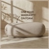 Eliteelegance Wood Ottoman With Upholstery Non Storage Sofa In Grey Colour