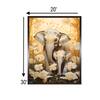 Green Grey Elephant Canvas Wall Prints Canvas Wall Prints Set of 1 Multicolor Matte