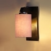 Devansh Solid Wood Electric Wall Light in Brown Colour with Grey Shade Count of 1 Light