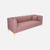 Texude Velvet 3 Seater Sofa in Pink Colour