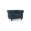 Winchester Premium 1 Seater Fabric Sofa in Indigo Blue Colour