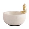 Marble Nut candy Bowl Brass Teddy embedded