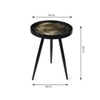 Oalveil Solid Wood Side Table in Black Finish