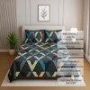 Dark Grey Geometric 210 TC Mix Cotton Flat Single Bed Size Bedsheet With 2 Pillow Cover From Threads