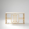 Eleganza Metal Console Table in Gold Colour