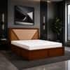 Shilp Solid Wood Compact Queen Bed Hydraulic Storage Provincial Teak Finish Mattress 60 x 72 Inches