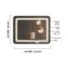 Aluminium LED Rectangular Decorative wall mirror by elegant arts and frames (Mirror size 24X18mm)