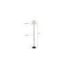 Maurice White Natural Fiber Floor Lamp with Black Iron Base