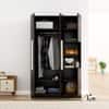 Hexa Red Wooden 4 Door Wardrobe with Hanging Space in Flower Wenge Colour