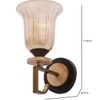 Eliante Modern Wall Lights Mild Steel & Glass Material Antique Brown & Champaign Finish