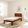 Triplet Solid Wood Single Size Non Storage Bed In Honey Oak Finish
