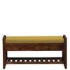 Sarpsborg Solid Wood Shoe Rack with Seating in Walnut Brown finish