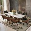 Paloma 8 Seater Pluto Spanish Ceramic Dining Table With Casey Dining Chairs