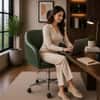 Doe Buck Colm Modern Green Leatherette Office Chair