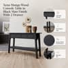 Xena Mango Wood Console Table in Black Matt Finish With 2 Drawer