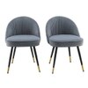 Momence Metal Accent Chair in Grey Colour