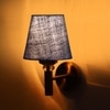 Devansh Metal Electric Wall Light in Gold Colour with Blue Shade Count of 1 Light