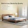 Beirut Solid Wood Bed Queen Size In Teak Finish