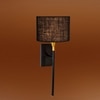 Devansh Metal Electric Wall Light in Black Colour with Black Shade Count of 1 Light