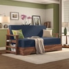 Mahim 3 Seater Sofa cum Bed in Lapis Blue Colour With Storage