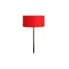 Red cotton with Metal Gold Table Lamp